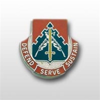 US Army Unit Crest: 24th Personnel Services Battalion - Motto: DEFEND SERVE SUSTAIN