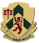US Army Unit Crest: 769th Military Police Battalion  - Motto: JUSTI TERRAM INCOLANT