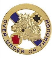 US Army Unit Crest: 104th Cavalry Regiment - Motto: OVER UNDER THROUGH