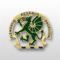 US Army Unit Crest: Chemical School - ELEMENTIS REGAMUS PROELIUM