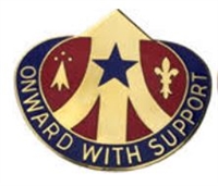 US Army Unit Crest: 7th Support Group - Motto: ONWARD WITH SUPPORT