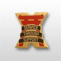 US Army Unit Crest: 10th Support Group - Motto: SERVICE THROUGH SUPPORT