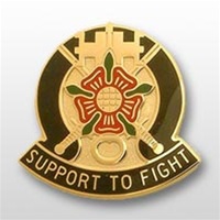 US Army Unit Crest: 155th Support Battalion - Motto: SUPPORT TO FIGHT