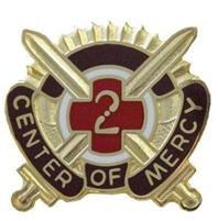 US Army Unit Crest: 2nd Medical Brigade - MOTTO: CENTER OF MERCY