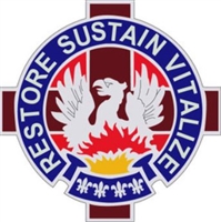 US Army Unit Crest: 403rd Combat Support Hospital - Motto: RESTORE SUSTAIN VITALIZE