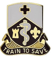 US Army Unit Crest: 187th Medical Battalion - Motto: TRAIN TO SAVE