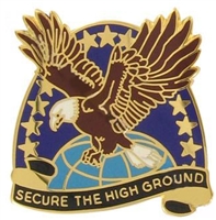 US Army Unit Crest: Space and Missile Defense Command - Motto: SECURE THE HIGH GROUND