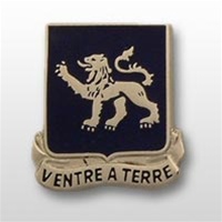 US Army Unit Crest: 68th Armor Regiment - Motto: VENTRE A TERRE