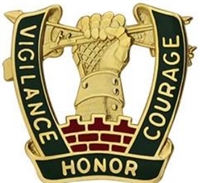 US Army Unit Crest: 705th Military Police Battalion - Motto: VIGILANCE HONOR COURAGE