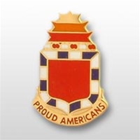 US Army Unit Crest: 32nd Field Artillery - Motto: PROUD AMERICANS