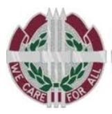 US Army Unit Crest: 95th Combat Support Hospital - Motto: WE CARE FOR ALL