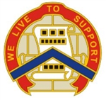 US Army Unit Crest: 364th Support Group - Motto: WE LIVE TO SUPPORT