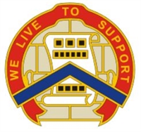 US Army Unit Crest: 364th Support Group - Motto: WE LIVE TO SUPPORT