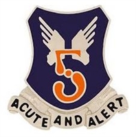 US Army Unit Crest: 5th Aviation Bn - Motto: ACUTE AND ALERT