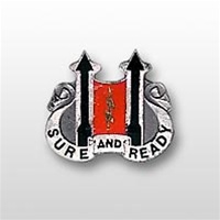 US Army Unit Crest: 11th Signal Battalion - Motto: SURE AND READY