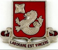 US Army Unit Crest: 76th Engineer Battalion - Motto: LABORARE EST VINCERE