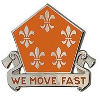 US Army Unit Crest: 5th Signal Battalion - Motto: WE MOVE FAST
