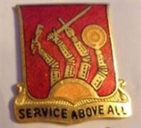 US Army Unit Crest: 601st Ordnance Battalion - Motto: SERVICE ABOVE ALL