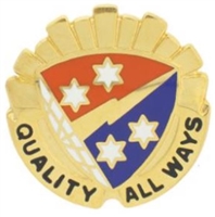 US Army Unit Crest: 369th Signal Battalion - Motto: QUALITY ALL WAYS