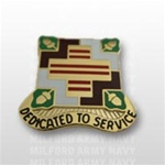 US Army Unit Crest: MEDDAC Fort Belvoir - Motto: DEDICATED TO SERVICE