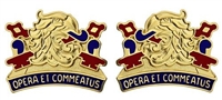 US Army Unit Crest: 687th Quartermaster Battalion (L&R) - OBSOLETE! AVAILABLE WHILE SUPPLIES LAST! - Motto: OPERA ET COMMEATUS