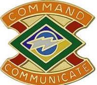 US Army Unit Crest: 359th Signal Brigade - Motto: COMMAND COMMUNICATE