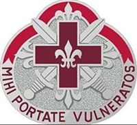 US Army Unit Crest: 67th Combat Support Hospital - OBSOLETE! AVAILABLE WHILE SUPPLIES LAST! - Motto: MIHI PORTATE VULNERATOS