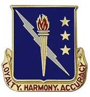 US Army Unit Crest: 93rd Signal Brigade - Motto: LOYALTY HARMONY ACCURACY