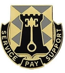 US Army Unit Crest: 208th Finance Battalion - Motto: SERVICE PAY SUPPORT