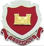 US Army Unit Crest: Corps of Engineers (Left Side) One piece only - Motto: ESSAYONS