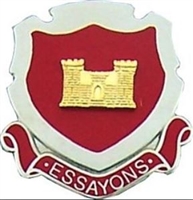 US Army Unit Crest: Corps of Engineers (Left Side) One piece only - Motto: ESSAYONS