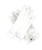 White Cotton Gloves with Rubber Gripper and Snap-Closure