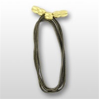 US Army Drill Instructor Accessory: Officer Cap Cord - Gold And Black with Gold Acorns