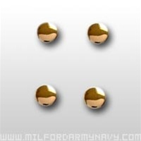 US Army Jewelry: Gold Plated Shirt Studs - Set of 4
