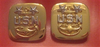 US Navy Enlisted Insignia Jewelry: E-9 Master Chief Petty Officer (MCPO) - Cuff Links