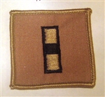 US Navy Officer Flight Suit Rank: W-3 Chief Warrant Officer Three (CWO-3) - Embroidered on Tan for Desert Flight Suit