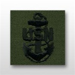 US Navy Enlisted Collar Device Subdued Embroidered: E-7 Chief Petty Officer