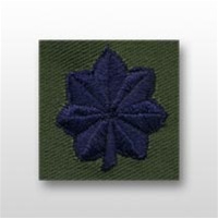 USAF Officer Collar Insignia Subdued Fatigue:  O-5 Lieutenant Colonel (Lt Col) - Embroidered