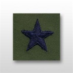 USAF Officer Collar Insignia Subdued Fatigue:  O-7 Brigadier General (Brig Gen) - Embroidered