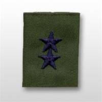 USAF Officer GoreTex Jacket Tab:  O-8 Major General (Maj Gen) - Embroidered - For BDU - 2 Star