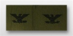 US Army Rank Subdued Fatigue Collar Insignia:  O-6 Colonel (COL) - OBSOLETE!  ONLY AVAILABLE WHILE SUPPLIES LAST!