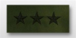 US Army Rank Subdued Fatigue Collar Insignia:  O-9 Lieutenant General (LTG) - OBSOLETE!  ONLY AVAILABLE WHILE SUPPLIES LAST!
