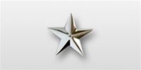 USAF General Stars:  O-7 Brigadier General (Brig Gen) - 1" Individual Stars - Nickel Plated - (2 Individual Stars)