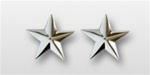 USAF General Stars:  O-8 Major General (Maj Gen) - 1" Individual Stars - Nickel Plated - (4 Individual Stars)