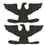 USAF Officer Collar Insignia Subdued Metal:  O-6 Colonel (Col)