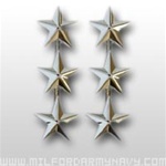 USMC Officer Coat Insignia:  O-9 Lieutenant General (LtGen) - Mirror Finish