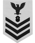 Navy E6 Rating Badge: Navy Diver - white