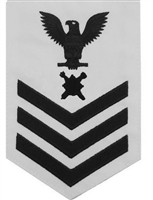 Navy E6 Rating Badge: Explosive Ordnance - white