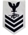 Navy E6 Rating Badge: Special Warfare Operator - white