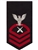 US Navy Chief Petty Officer Rating Badge with Specialty - E7: GM - Gunners Mate - Same as  TM - Male - Seaworthy - Red on Blue
